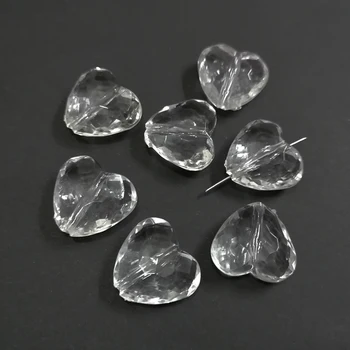 

24mm*22mm*12mm 135pcs/bag Clear Acrylic Faceted Heart Beads/Accessories/DIY Hand Made /Finding Beads
