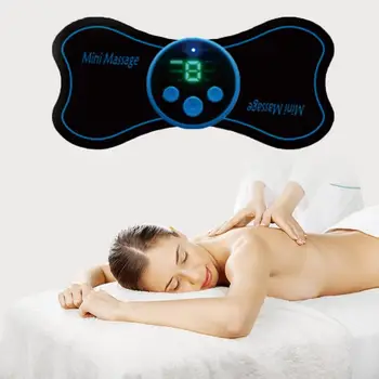 

Electric Mini Neck Massager Butterfly Design Smart EMS Muscle Stimulator Back Pain Relief Back Cervical Physiotherapy Massage