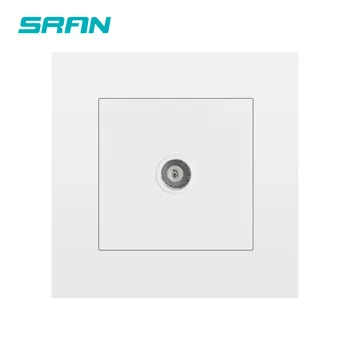 

SRAN new TV interface socket home decoration wall TV signal access outlet 86*86mm Flame retardant PC material