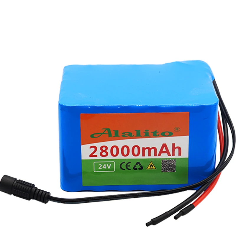 Alalito 24v аккумулятор 6s5p 25,2 v 28000Ah 18650 аккумуляторная батарея подходит для электрического велосипедного электронного оборудования