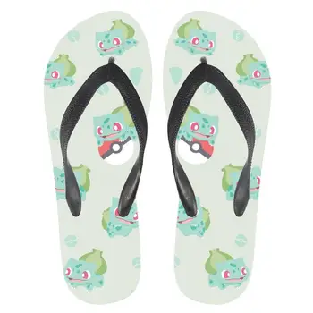 

2020 New Fashion Pokemon Men's Slippers Men's Summer Slippers Flat Men's 3D Beach Shoes Flip-Flops