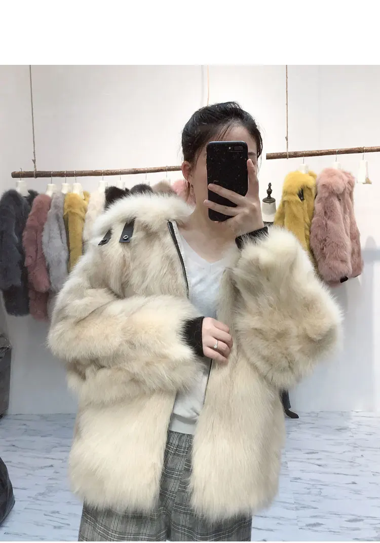 Пальто женское зимнее пальто Женская куртка из натурального Лисьего меха Двусторонняя одежда двойное пальто из натурального меха ткань Femme пальто с мехом верхняя одежда