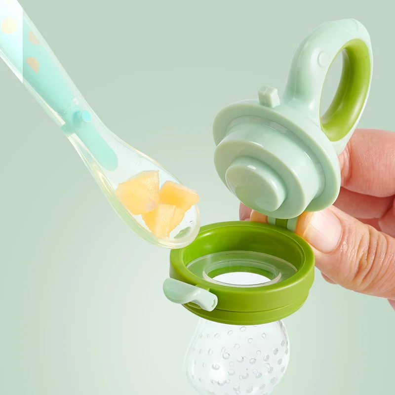 2674-75fb2d.jpg Sunveno Baby Food Feeder Fruit Feeder Pacifier Infant Teething Toy Teether in Appetite Stimulating Silicone Pouches
