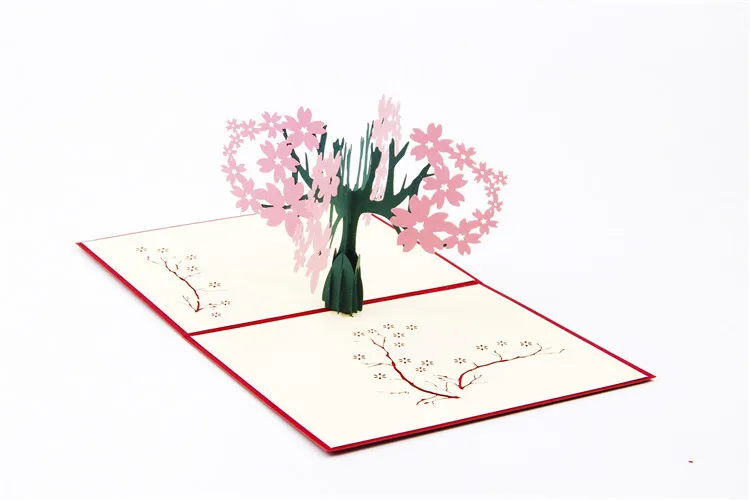 Teacher's Day Leighton Road Креативные 3D карты для изготовление ручной работы бумажные художественные настраиваемые карты спасибо-вы карта вишневый цвет