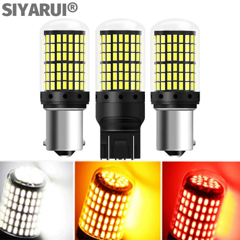 2PCS 1156 BA15S P21W BAU15S PY21W LED T20 7440 W21W P21/5W 1157 BAY15D led Bulbs 144smd CanBus lamp For Turn Signal Light 12V | Автомобили
