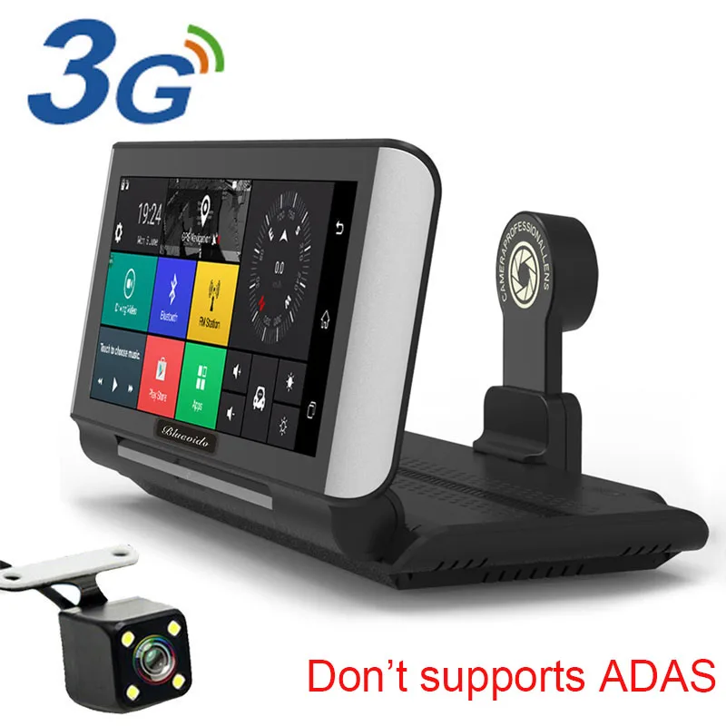 3G Горячие Новые 7 дюймов Авто 4G Видеорегистраторы для автомобилей Камера gps FHD 1080P Android Dash Cam навигации Adas автомобиля видео Регистраторы Двойной объектив панель приборов для камер - Название цвета: 3G