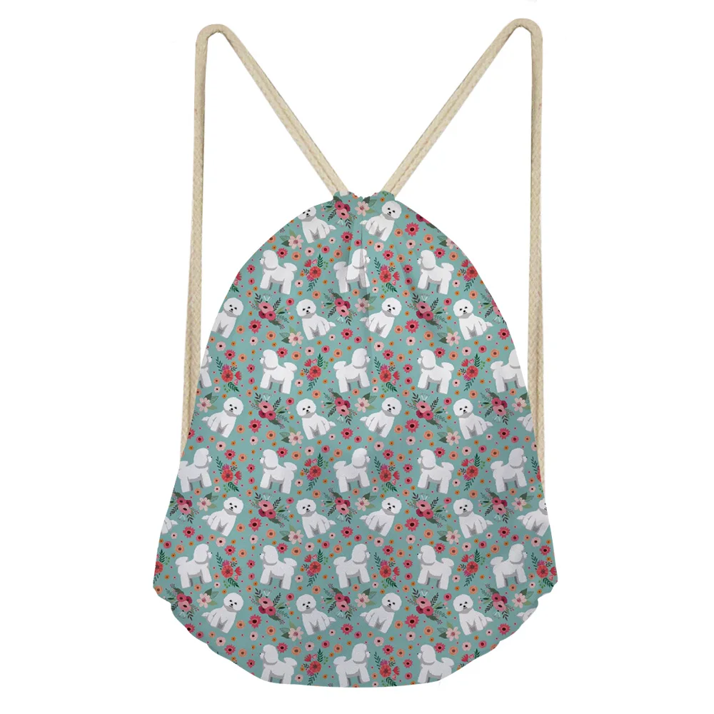 

2019 Cute Cartoon Animal Drawstring Bag for Women Girls Funny Softback Clothing Footwear Storage String Backpacks Dropship