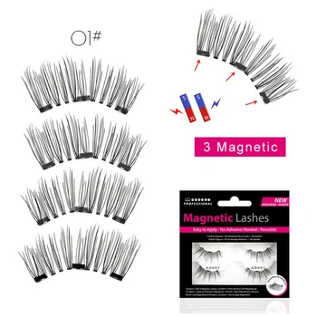 

Natural Fake Lashes Magnetic Eyelashes Without Glue New Magnetic False Eyelash Lightweight