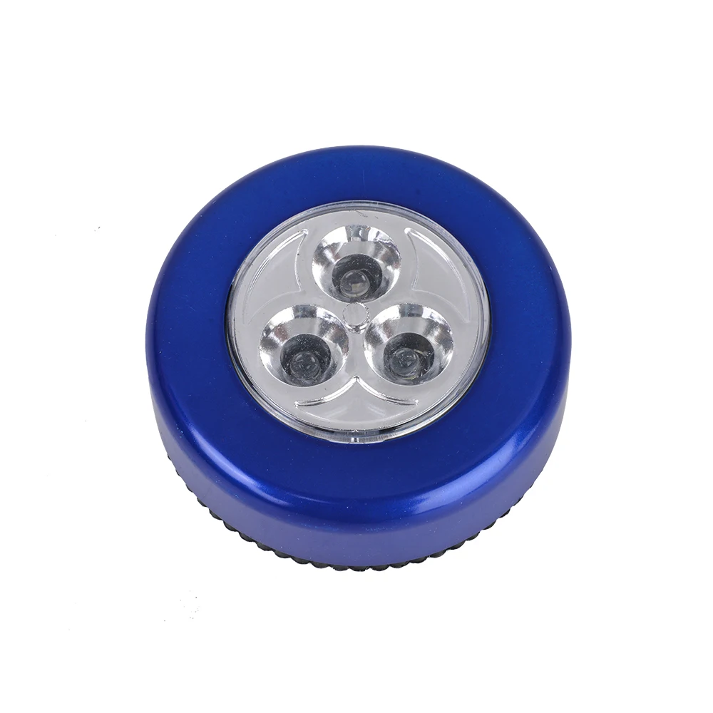 3 светодиодный мини-сенсорный светильник, ночной Светильник s, беспроводной светильник для шкафа, уличный автомобильный светильник, подвесные настенные лампы, кухонный шкаф - Цвет: blue