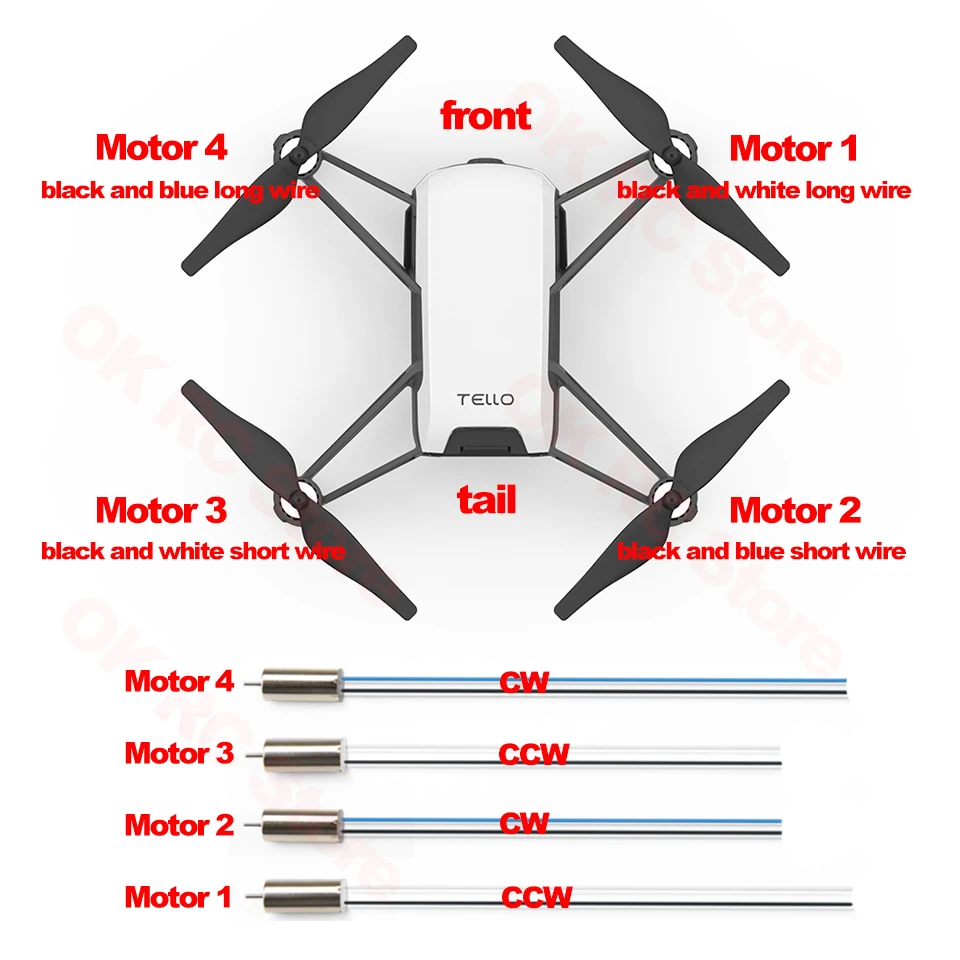 4PCS Quick Release Drone Hélices pour DJI Tello Mini Drone Hélice CCW/CW Accessoires Pièces De Rechange Drone Accessoires 