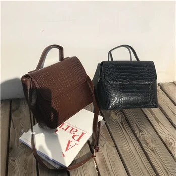 

Vintage Alligator Messenger Bags For Women Large Capacity Pu Leather Shoulder Bags Ladies Simple Multipurpose Handbags Flap