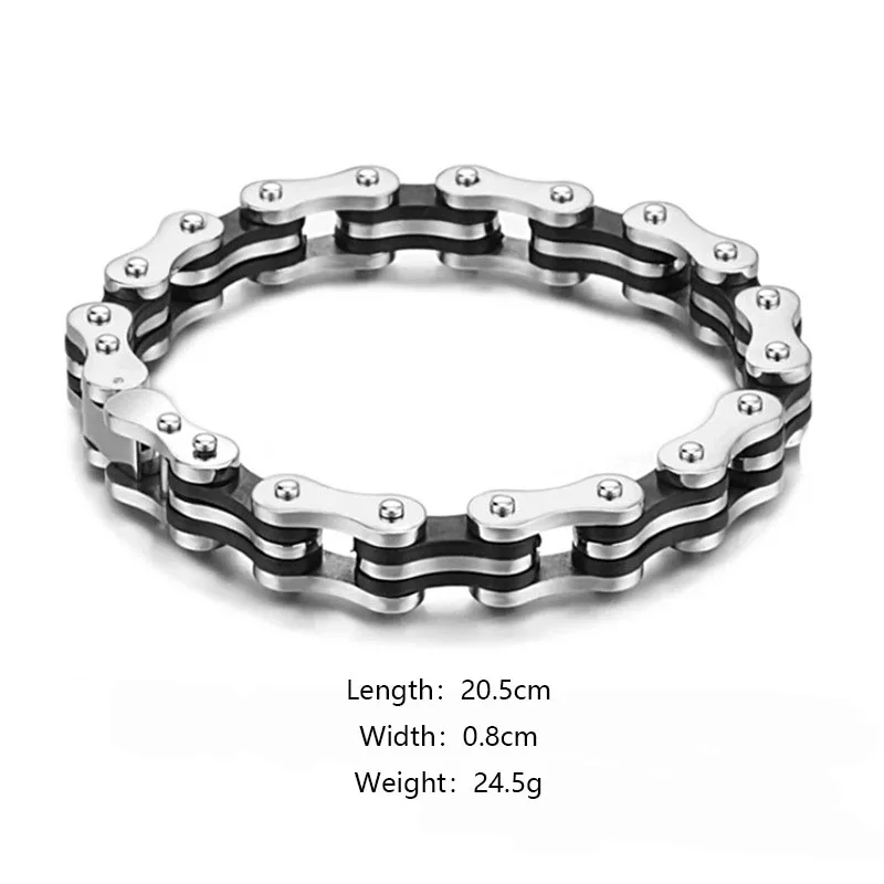 New Design Punk Stainless steel Bracelet For Man Motorcycle Bike Bicycle Chain Jewelry Bangle Popular style Friendship Gift
