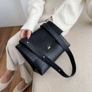 

Vintage Alligator Pattern Crossbody Bags For Women 2020 New Qulaity PU Leather Women Designer Handbags Shoulder Messenger Bags