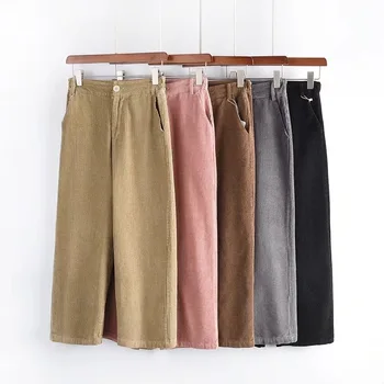 

Women's Harem Pants LADY fashion Autumn Winter Warm Corduroy High Waist Pants Plus Size Casual Pants