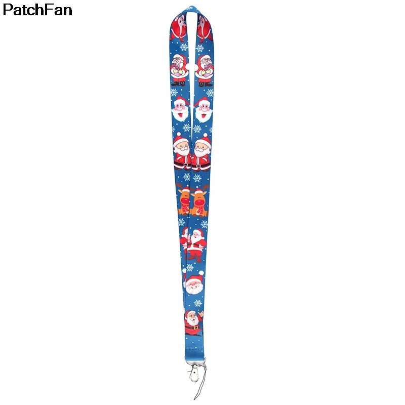 20 шт./лот Patchfan Рождество мультфильм тема шейный ремешок для ключей очки держатель для карт бисера брелок телефон камера лямки A2504