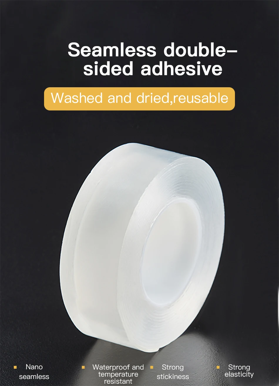 !ACCEZZ Nano Tape Magic Adhesive Tape Multi-Function Mobile Phone Sticker Stand For iPhone X Car Paste Gel Pad Flexible Bracket (1)