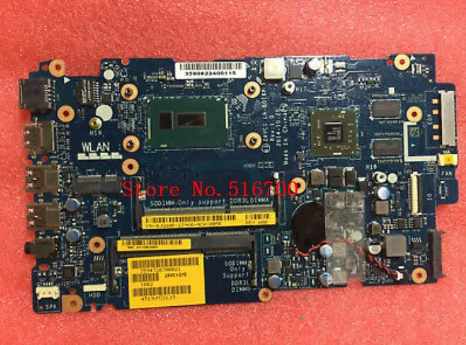 0JGW4R JGW4R для DELL 5547 5548 Материнская плата ноутбука CN-0JGW4R LA-B016P i3-5005U проверка прошла успешно