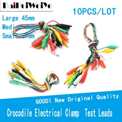 10 pièces/lot de 10 pièces de pinces Crocodile électriques, fils de Test pour bricolage, à Double extrémité 