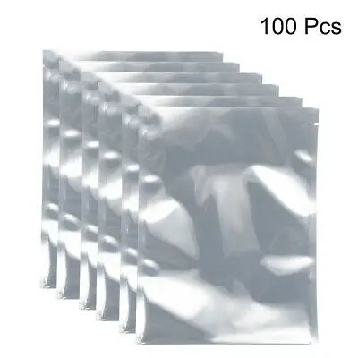 100 шт антистатическая защитная сумка, плоский открытый верх, 5," x 7,9"