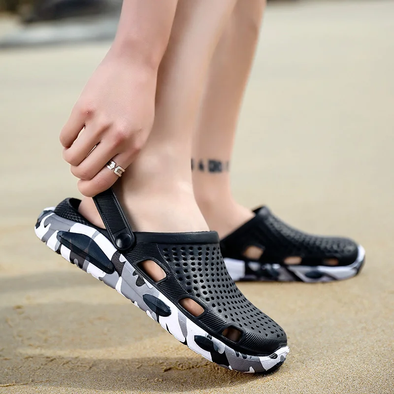 Skup Crocse Crocks mężczyzn basen sandały letnie odkryte CholasBeach buty mężczyźni Slip On chodaki ogrodowe na co dzień wody prysznic LiteRide garnek