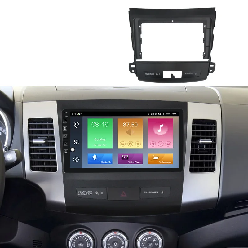 

9 дюймов спереди Пластиковый корпус для Mitsubishi Outlander автомобильный радиоприемник передняя пластиковая рамка с полным набором кабелей вилки