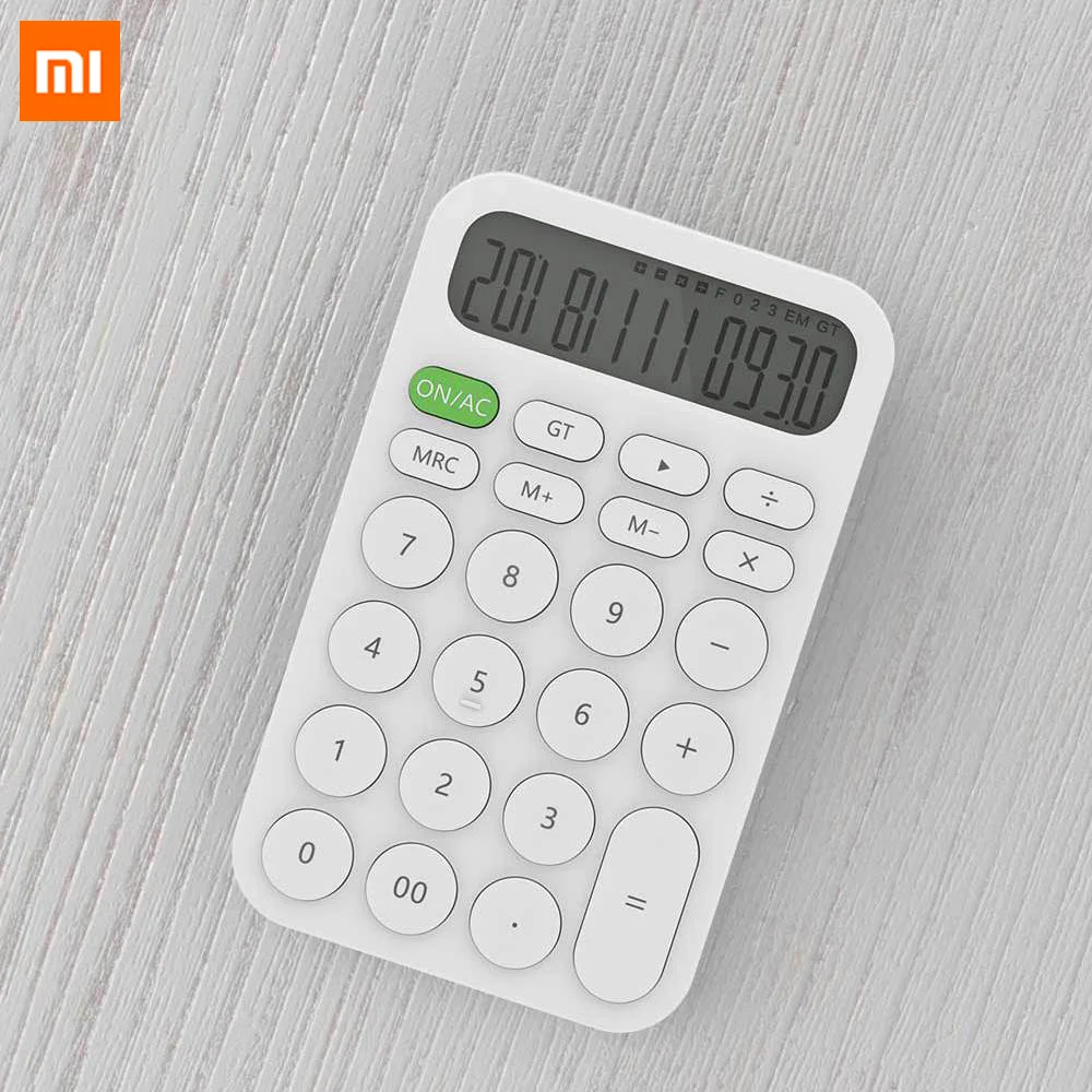 

Original Xiaomi MIIIW 12 Digit Electronic Calculator Simple LED Display calculation tool Office Working Student Stationery H30