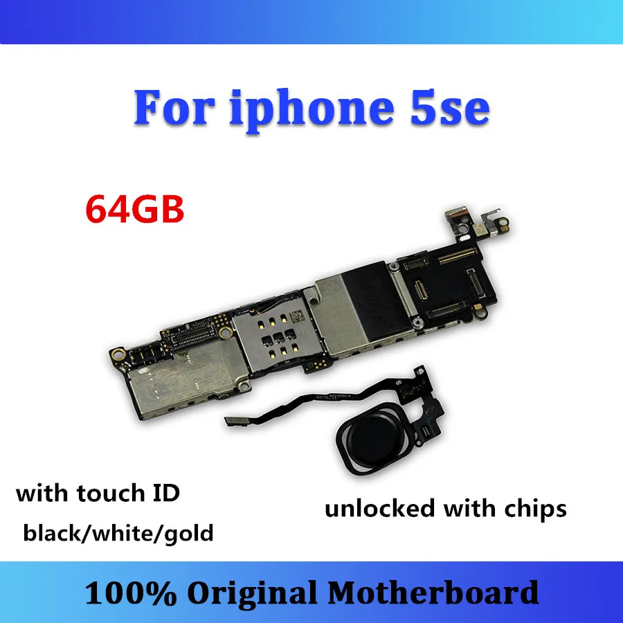 Оригинальная разблокированная Логическая плата для iphone 5se материнская плата 32 Гб с сенсорным ID протестирована с полными ЧИПАМИ телефонной платы