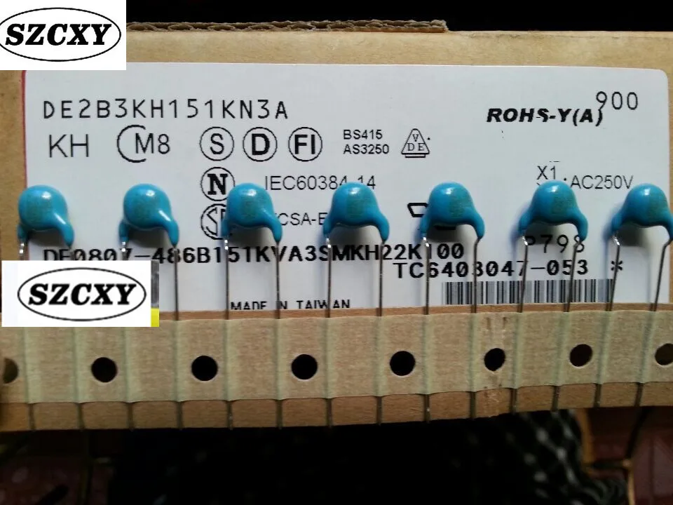 100 шт. оригинальный бренд новинка DE2B3KH151KN3A X1 Y2 250V150pF 10% керамические конденсаторы