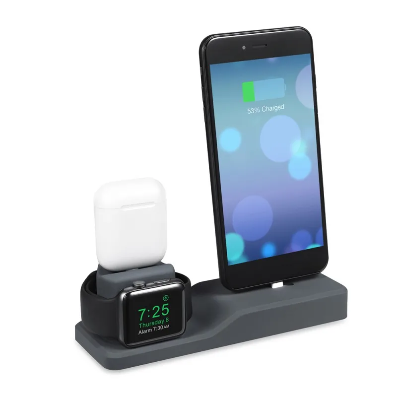 Cellphone Charging Holder Silicone Desktop Charger Stand For IPhone For IWatch
