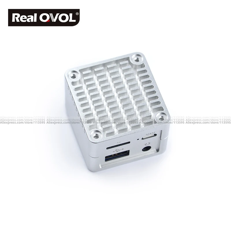  RealQvol FriendlyARM NanoPi NEO/NEO2 Metal completo Kit carcasa de aluminio oled programable en pit