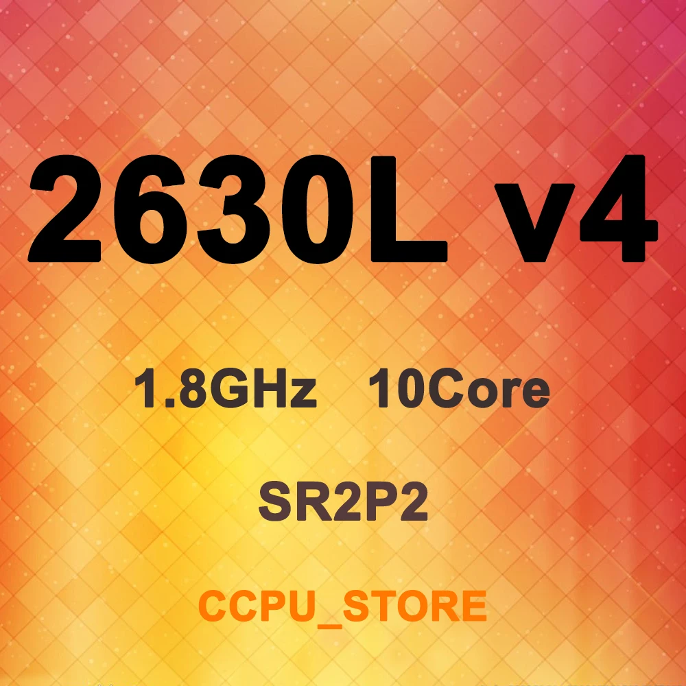 Xeon E5-2630L v4 SR2P2 1.8GHz 10Core 20Thread 25MB 55W LGA2011-3 X99 CPU Processor Not QS/ES | Компьютеры и офис