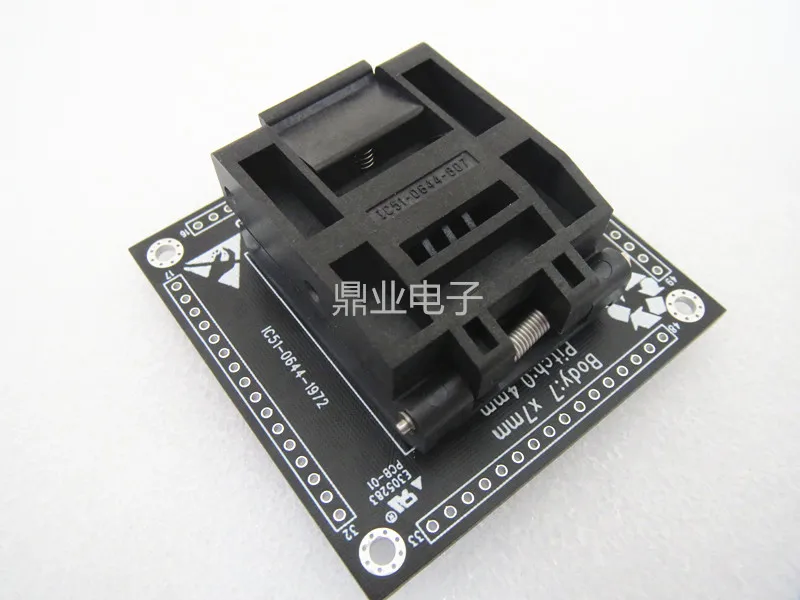 CNV-LQFP64-0.4-DIP IC51-0644-1972 7*7*0,4 мм QFP64 LQFP64 расстояние 0,4 мм IC тестовое сиденье тестовое гнездо Программирование сиденье