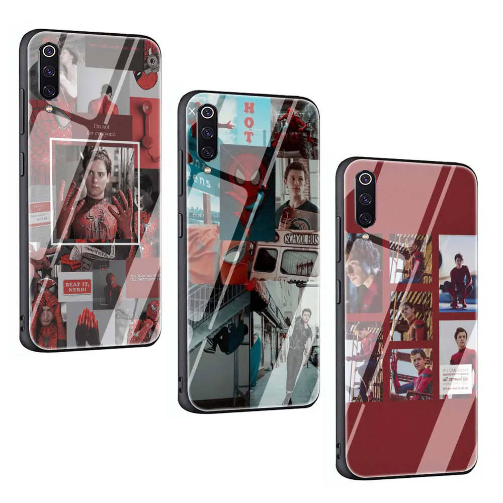 MARVEL обои закаленное стекло чехол для Xiaomi 8 Lite A1 A2 9 Redmi Note 5 6 7 Pro 6A 4X F1