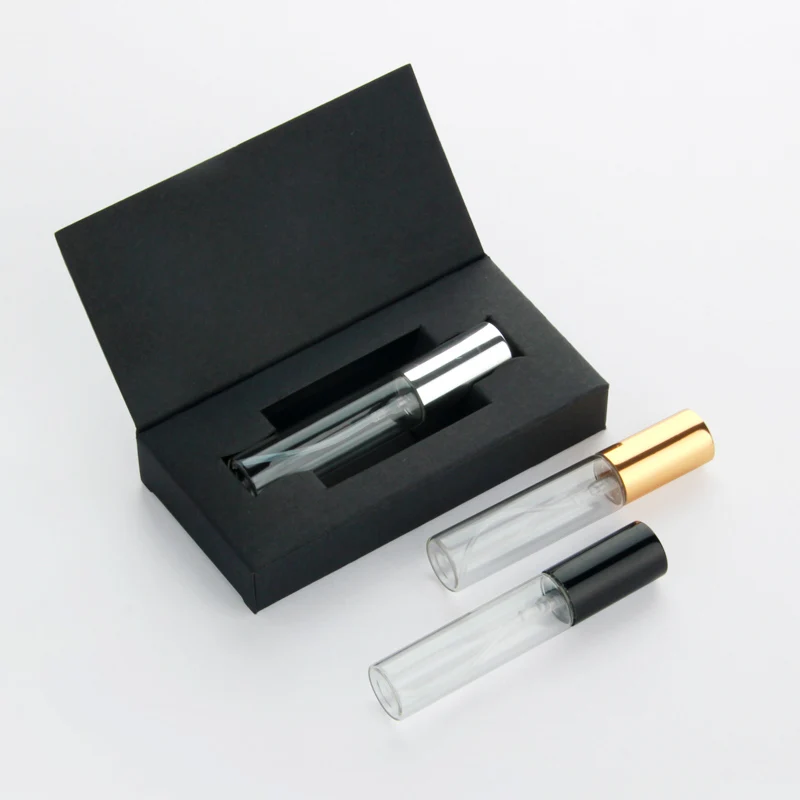 100 Stück/Los Parfümflaschen-Verpackungsboxen, geeignet nur für Flaschen der Größe 17x77mm und 17x87mm, schwarze Box und weiße Box mit Logodruck – Detail 5