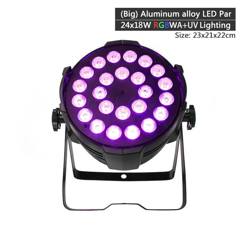 LED 24x18W 6in1 DJworld большой алюминиевый сплав светодиодный 24x12 Вт 4в1 и 24x18 Вт 6в1 светодиодный RGBW Par огни DMX512 профессиональное студийное диджейское оборудование - Цвет: LED 24x18W 6in1