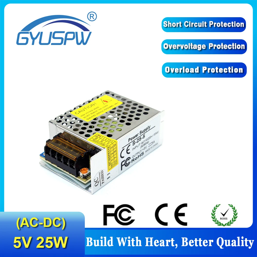 Источник питания DC5V DC12V DC15V DC18V DC24V 25 Вт драйвер светильник ing Transformers 110 В 220 AC в DC SMPS