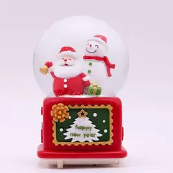 Globe à neige musical décoratif, décoration de bureau, cadeau de noël exquis, boule à neige du père noël 