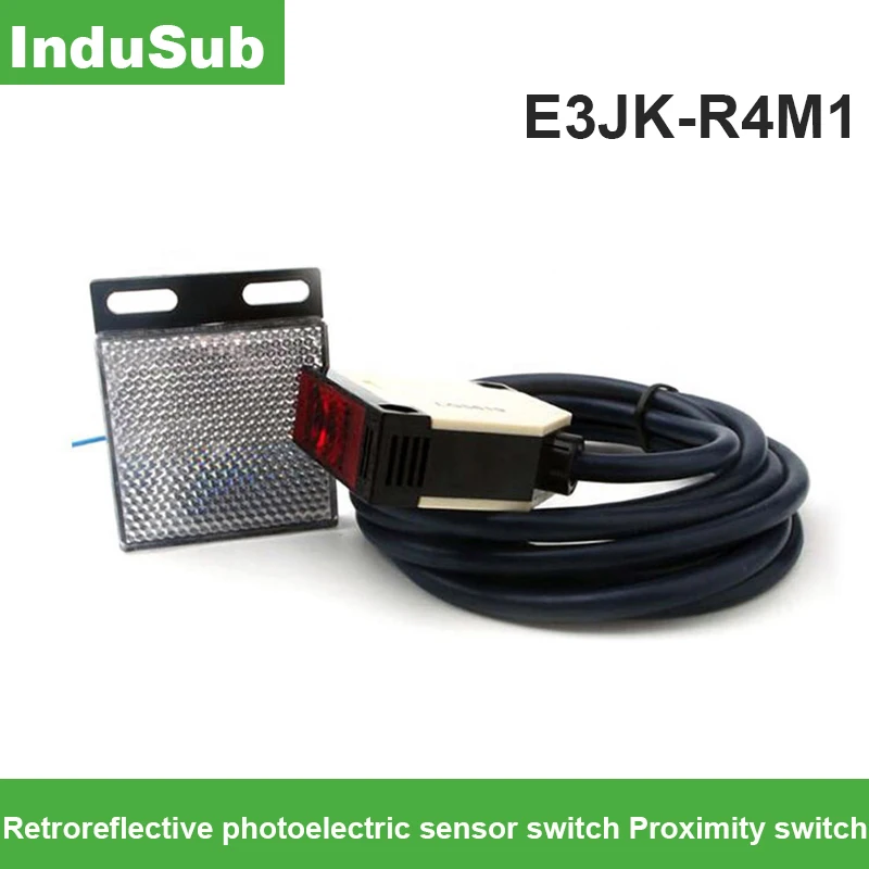 

E3JK-R4M1 Photoelectric sensor Switch DC 12-24V Retroreflective Sensor Switch Proximity 2M Cable