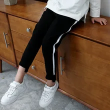 Женские спортивные штаны для больших детей хлопковые свободные спортивные штаны на весну и осень повседневные штаны для девочек