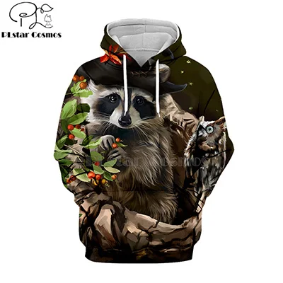 hoodies PLstar Cosmos/вечерние 3d толстовки с изображением животных черного енота/рубашки/толстовки на зиму, Рождество, Хэллоуин, Рождество, streetwear-7 - Цвет: hoodies
