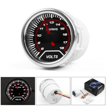

Dynoracing 2 inch 52mm Smoke Lens Car Voltmeter 8~18V Red Led Racing Volt Gauge Car Meter TT101950