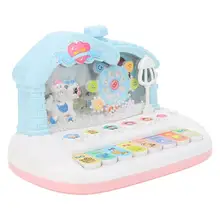 Пластиковый мини-электронный игрушечный пианино, имитирующий музыкальный инструмент, светильник/музыка, Ранние развивающие игрушки для детей, подарок для детей