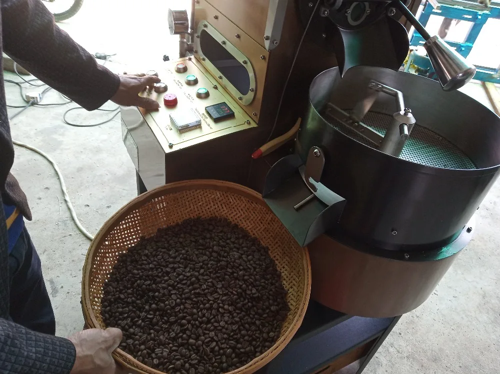 1,2 кг кофе пожарная жаровня с огнем Регулировка роликовой пыли ящик воздушного охлаждения professional кофе газовая жаровня с пылеуловителем