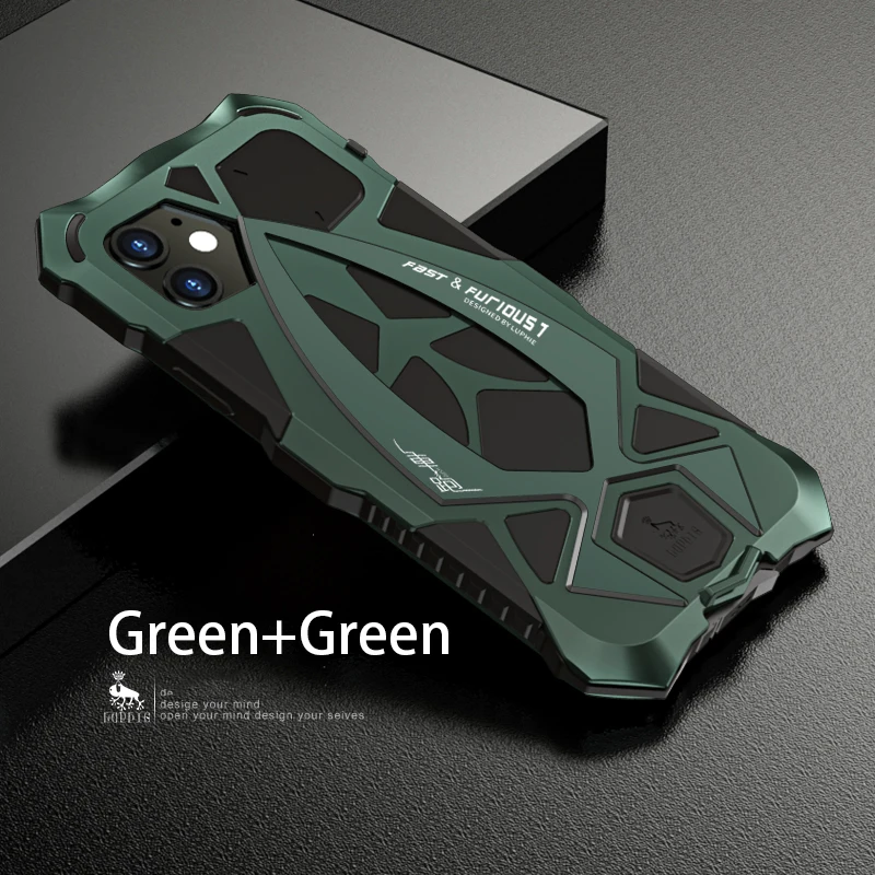 Full Green Защитный противоударный чехол повышенной защиты для iPhone 11 Pro Max XS чехол с металлической рамкой для iPhone 11 Pro XR X XS Max Coque - Цвет: Full Green
