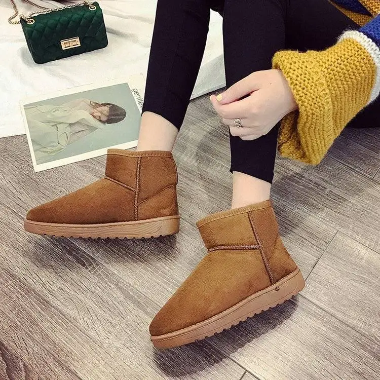 

2019 Snow Boots New Mid-Calf Boots Ladies Cotton Winter Boots Women Warm Fur Women Shoes Winter Women