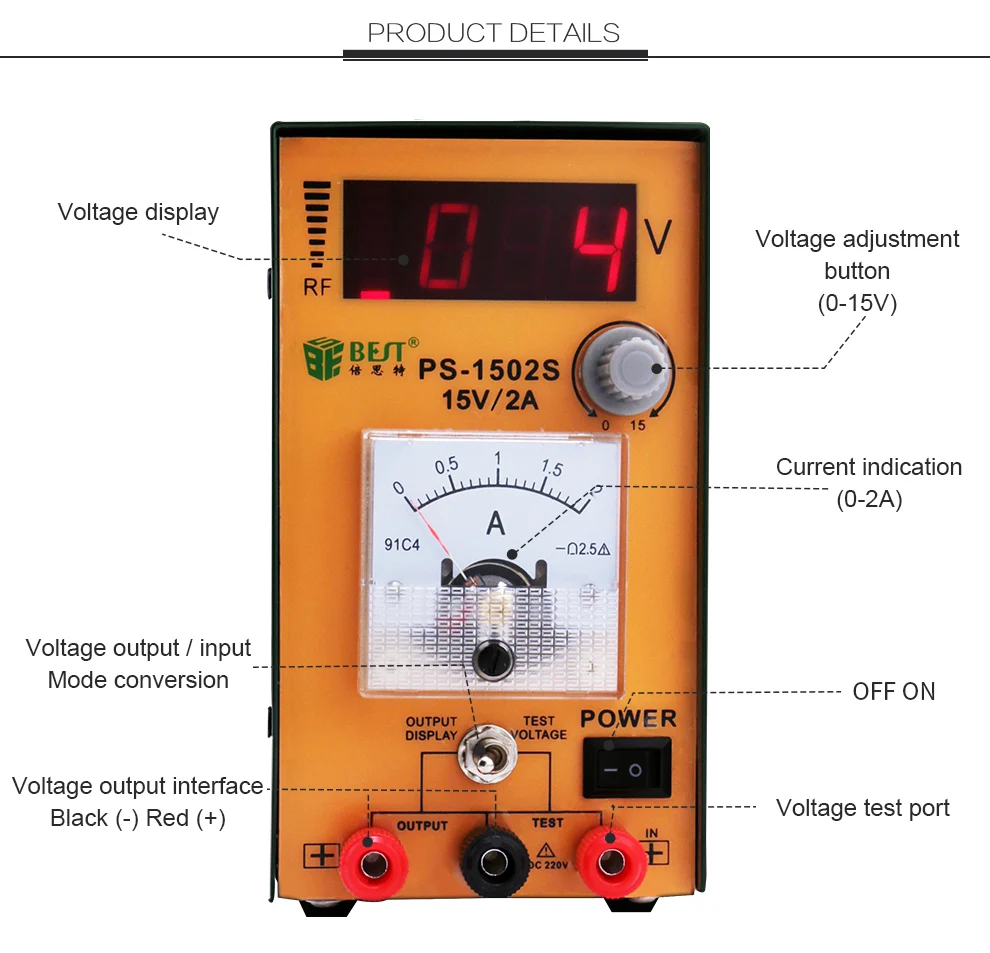 Лучший производитель Новое поступление 0 15 В постоянного тока BST 1502S|Измерители