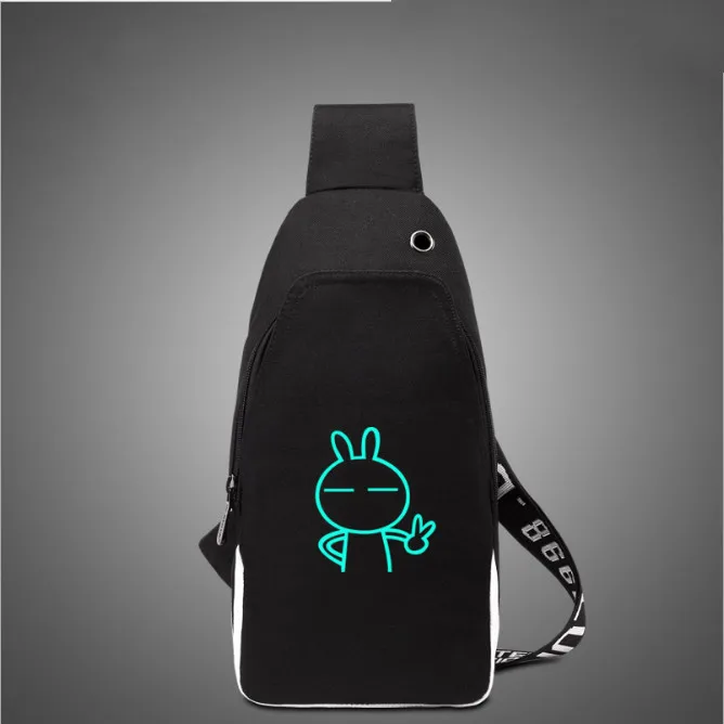 D style Маленькие сумки через плечо с usb зарядкой для женщин, сумка-мессенджер, противоугонная светящаяся Мужская нагрудная сумка, водонепроницаемая дорожная сумка через плечо - Цвет: D style