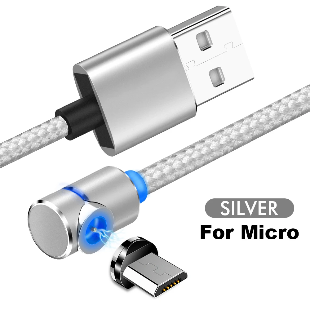 Магнитный кабель для samsung A50 A30 Quick Charge все микро-usb для устройств на аndroid type C магнит телефон строка данных для Redmi; Huawei samsung шнур - Цвет: Micro USB Sliver