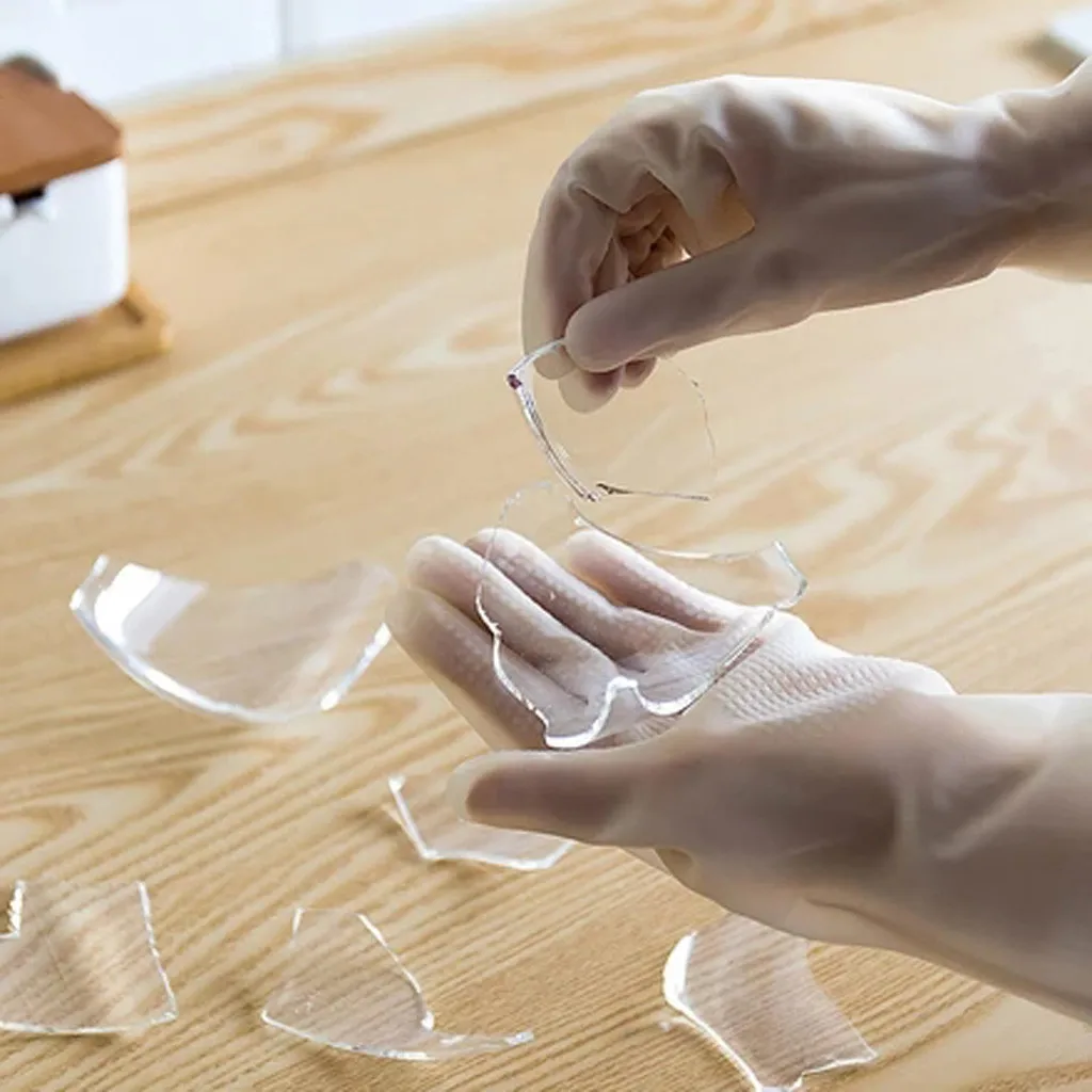 Kitchen gloves Not Easy To Cut And The Rubber Gloves Are Not Damaged silicone scrubbing gloves kitchen guantes limpieza largos