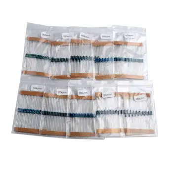 

1460pcs Metal Film Resistors Assortment Kit Set 73 Values 1 Ohm - 1 M Ohm 1/4W